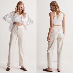 NWT Madewell The Perfect Vintage Straight Pant: Faux Leather Edition
